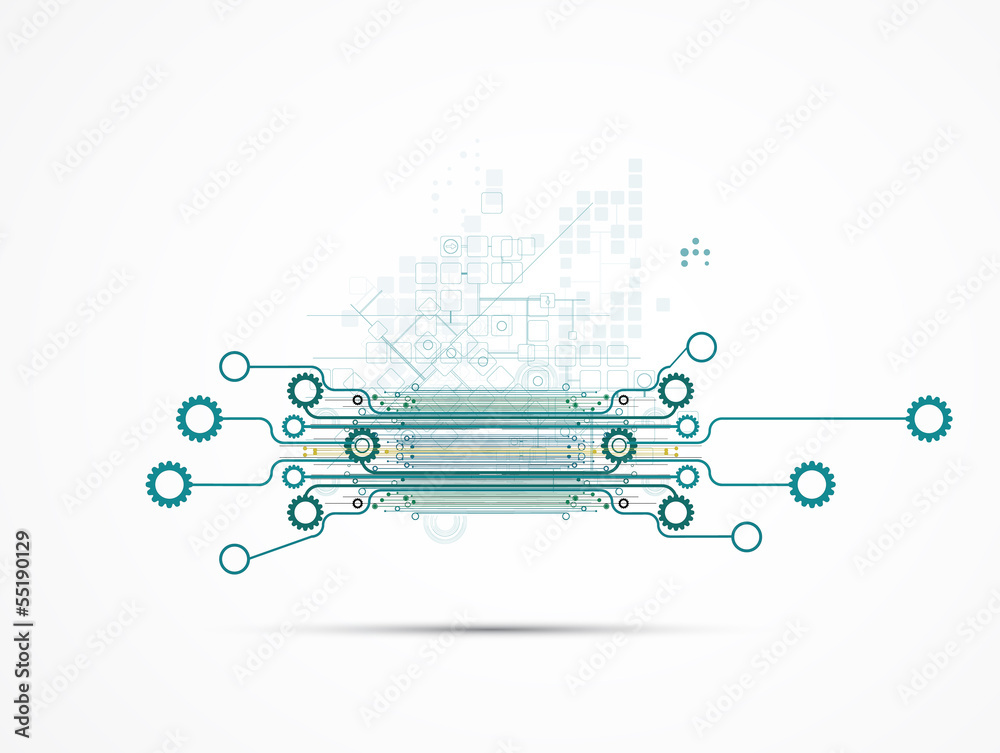 Obraz premium science futuristic internet high computer technology business