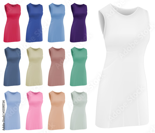 Plain women's netball dress template