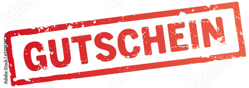 Gutschein roter Stempel