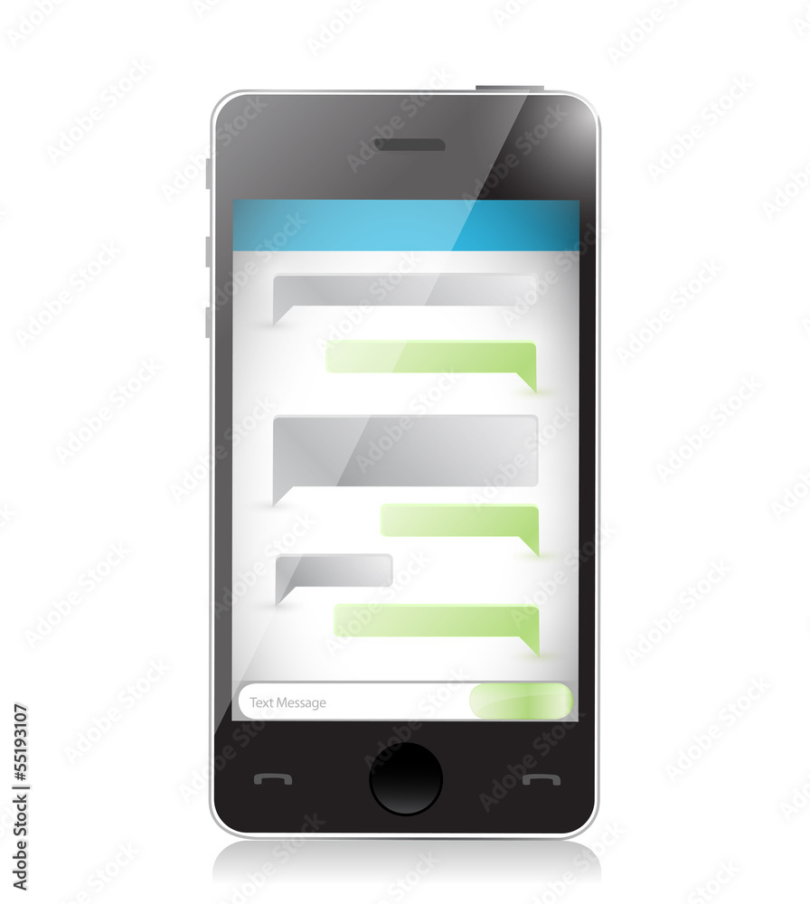 text message communication using a smartphone. text message communication using a smartphone.