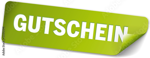Sticker Gutschein grün