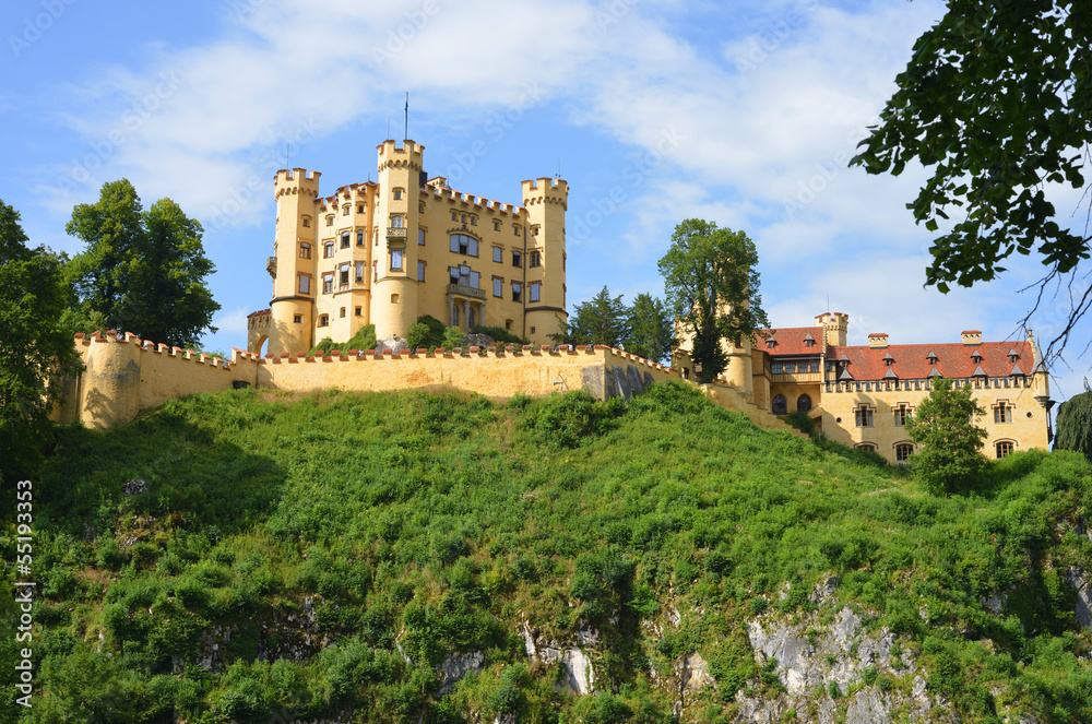 The famous Hohenschwangau Castle in Bavaria, Germany