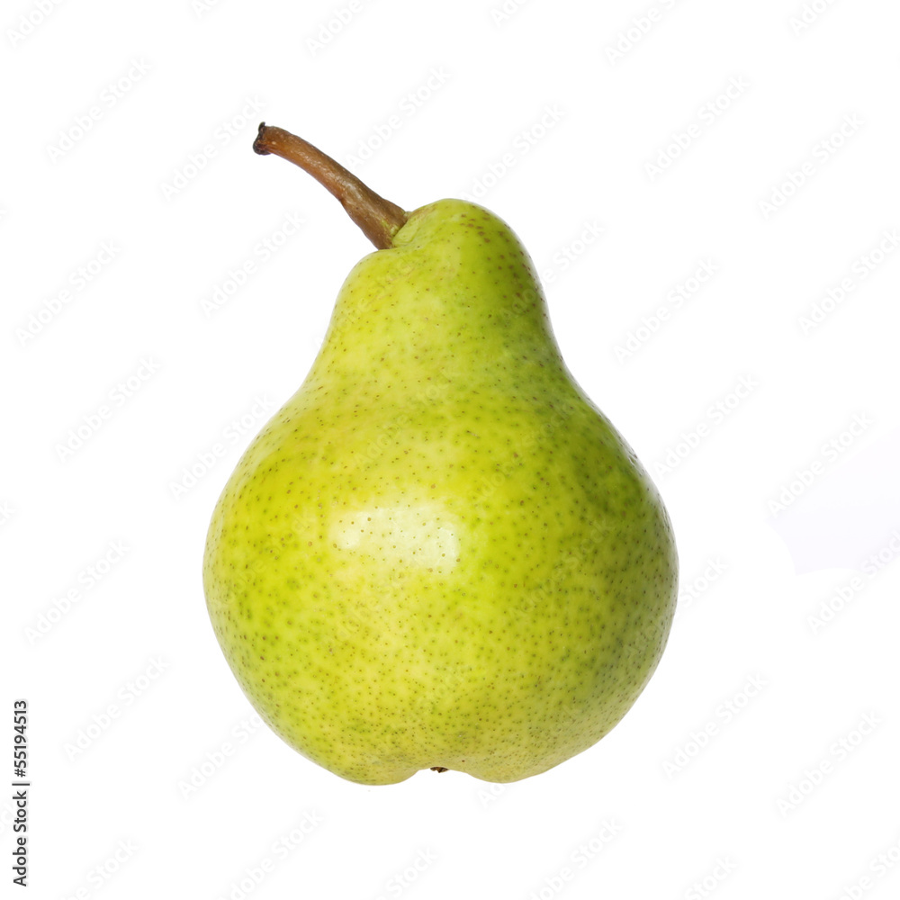 Green pear isolated on white background Green pear isolated on white background