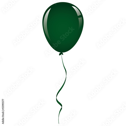 drak green balloon ribbon