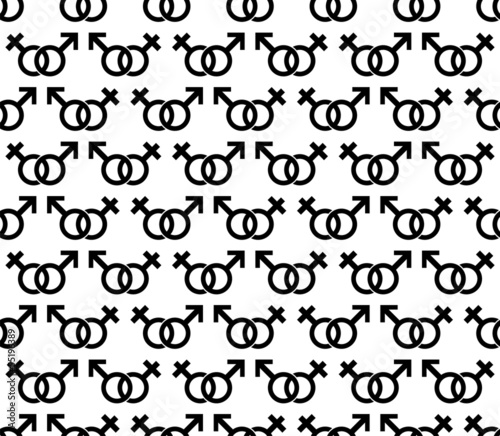 Seamless Male   Female Pattern Background Vector