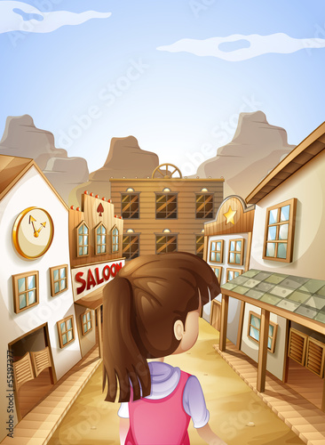 A young lady going to the saloon bar