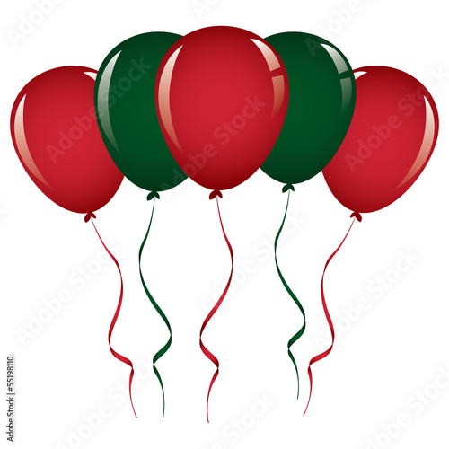 christmas balloon ribbon
