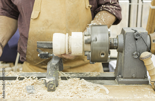 Fototapeta Wood turner