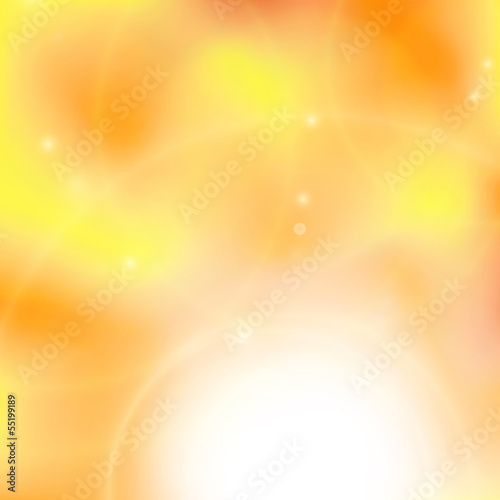 Warm sun light. Vector illustration