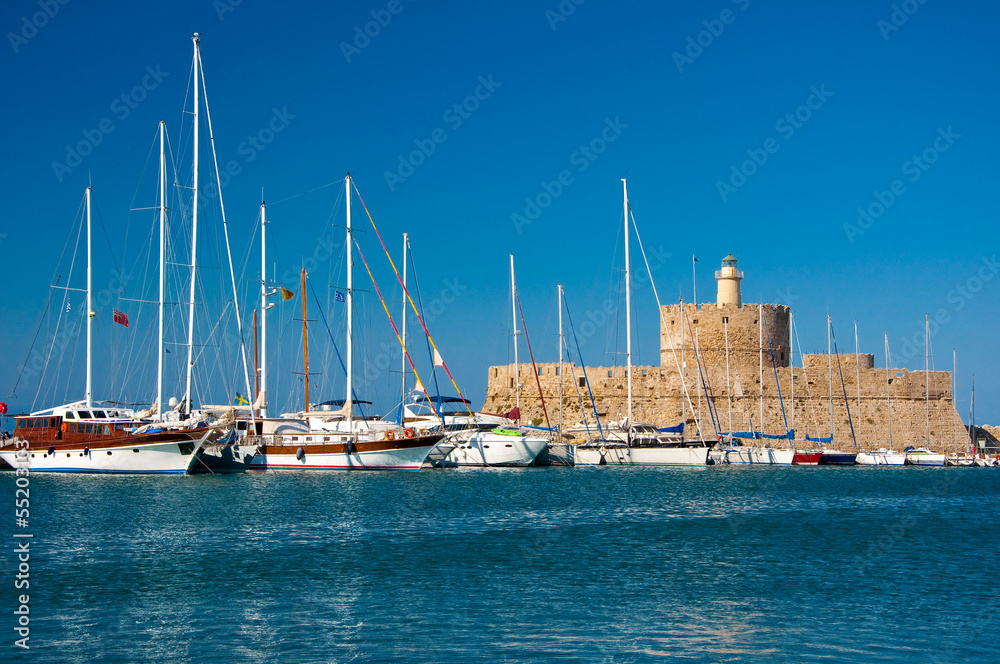 Harbor of Rhodes,Greece.