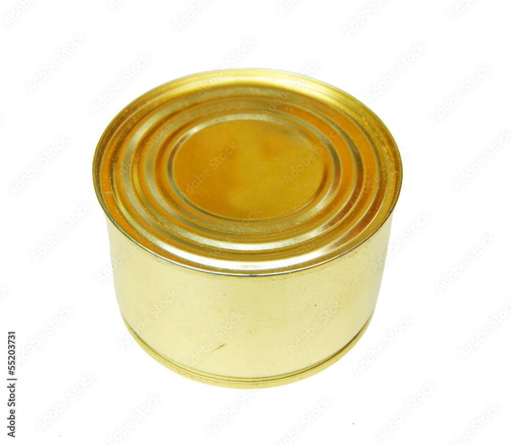 One tin on white One tin on white