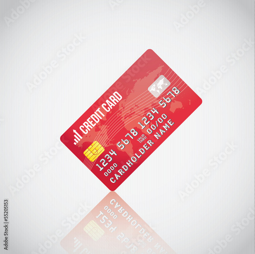 Red Vector Credit Card