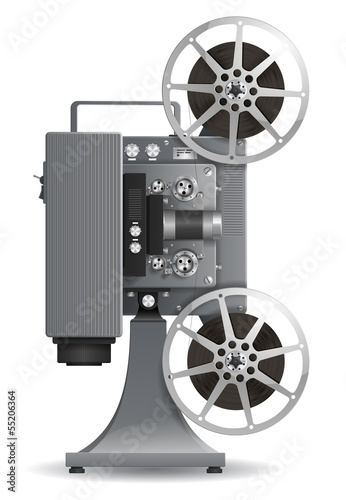 Realistic film projector