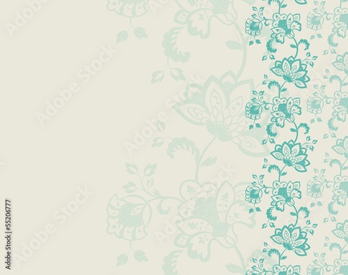 wedding card design  paisley floral pattern   India