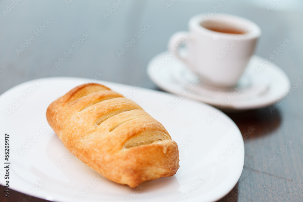 coffee with puff pastry coffee with puff pastry