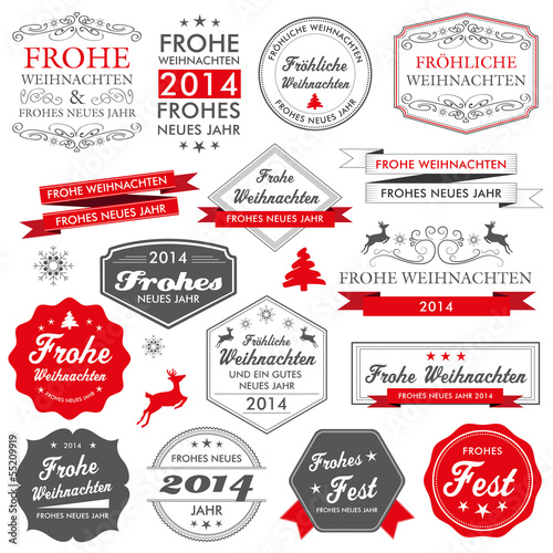 Button Siegel Weihnachten frohes Neues Jahr 2014 Neujahr