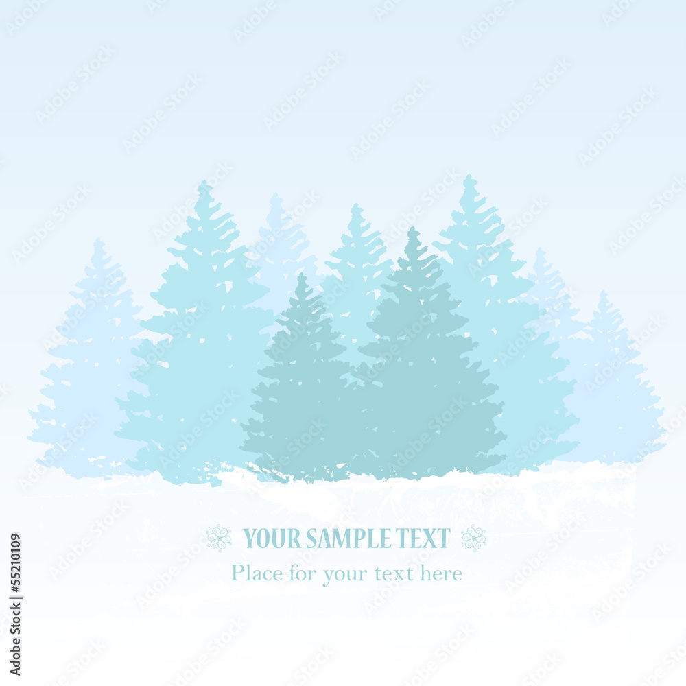 vector winter background with space for text