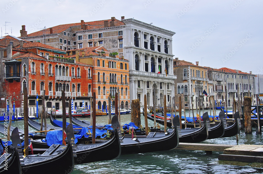 gondolas in Venice