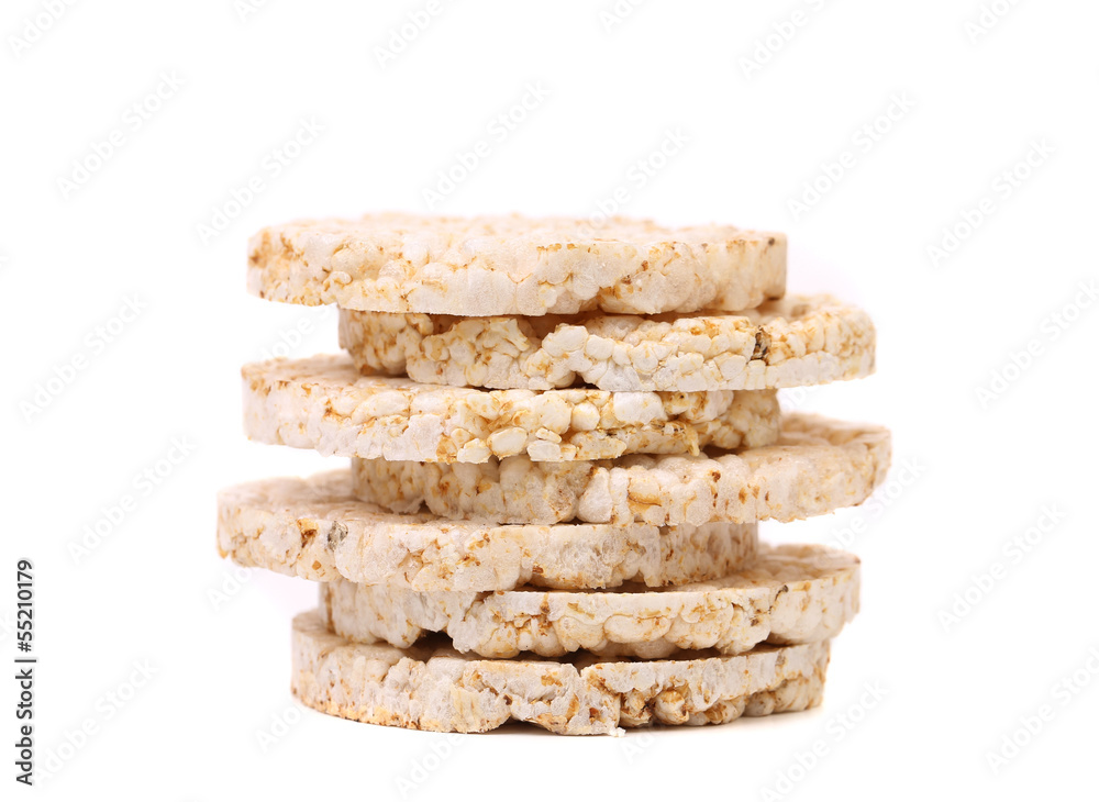 Stack of rice cakes. Close up. Stack of rice cakes. Close up.