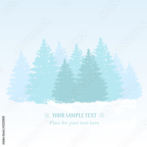 vector winter background with space for text