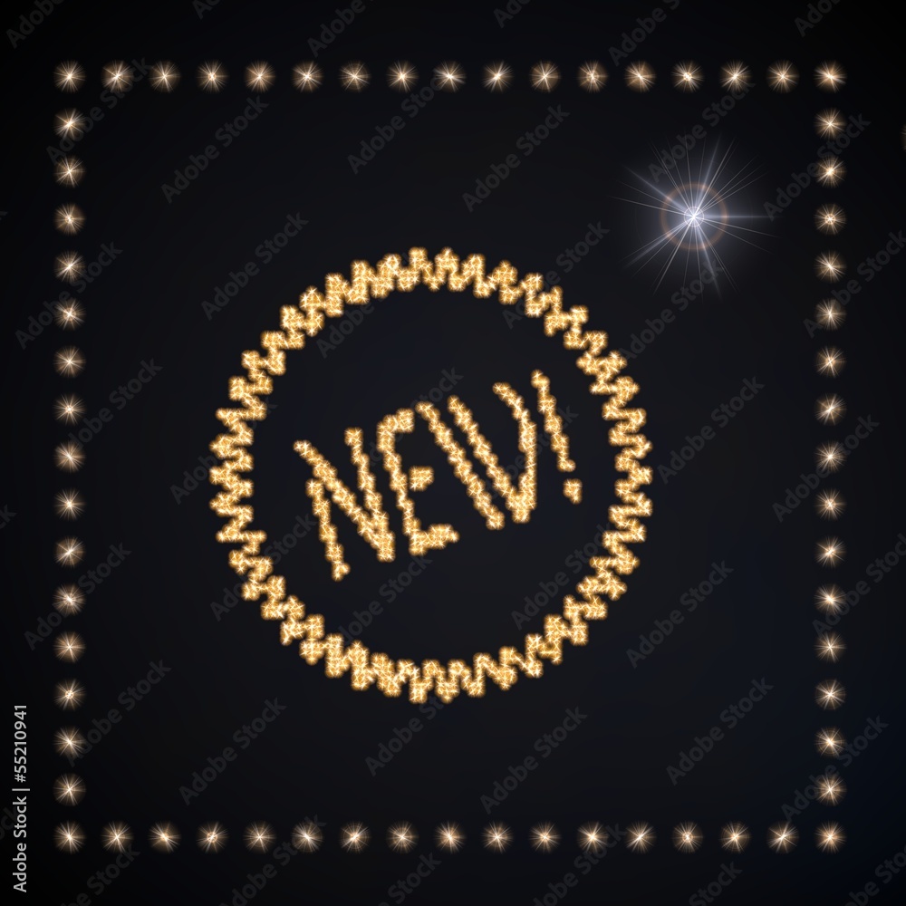 Fototapeta premium 3d render of a glowing new symbol glittering golden