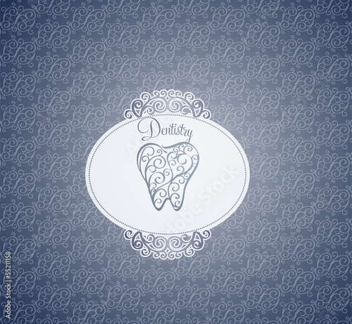 Dentistry wallpaper design. Interesting ornamental design