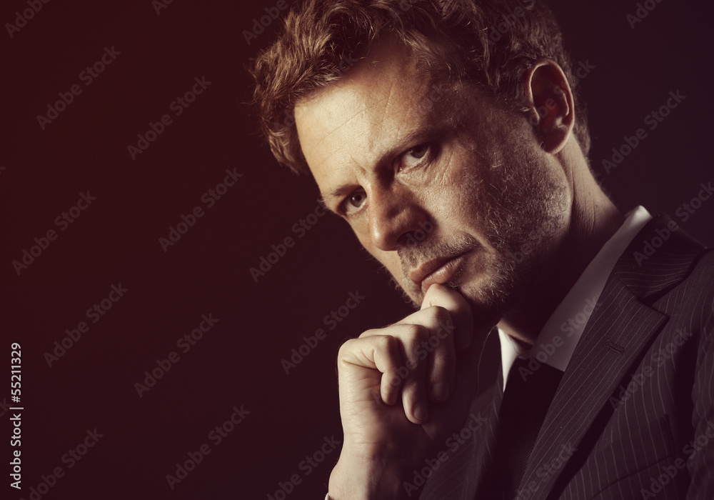 Fototapeta premium Businessman thinking