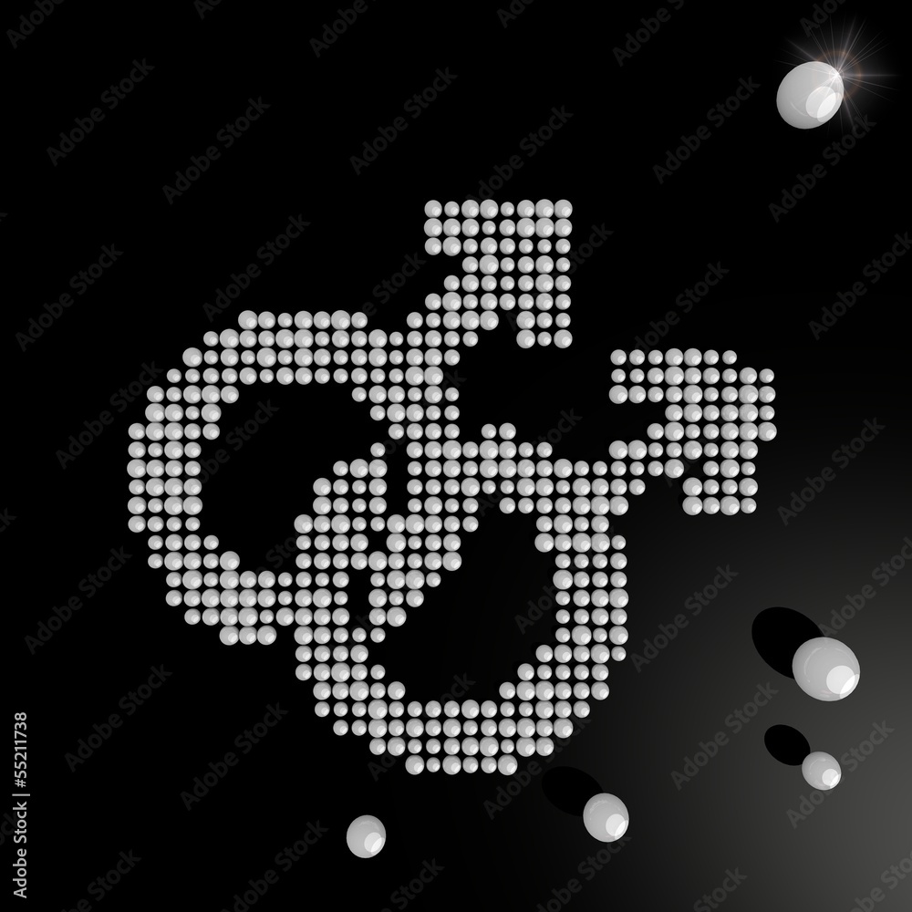 3d graphic of a gay homosexual symbol made of many spheres 3d graphic of a gay homosexual symbol made of many spheres