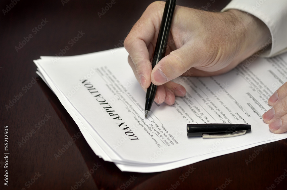 Signing Loan Application