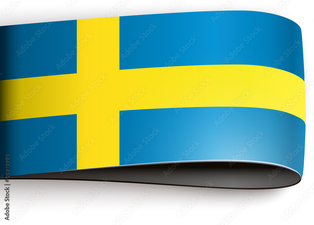 Naklejka premium vector product label sweden