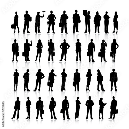 Business people silhouettes. Vector. photo