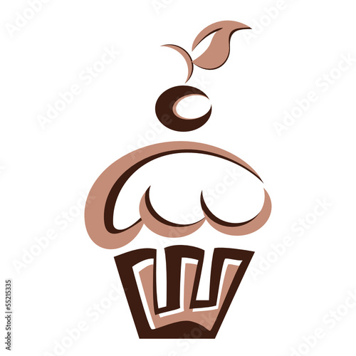 Muffin mit Kirsche