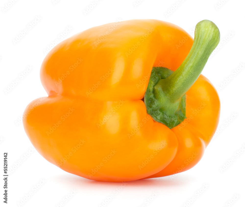 orange peppers isolated on white background closeup orange peppers isolated on white background closeup
