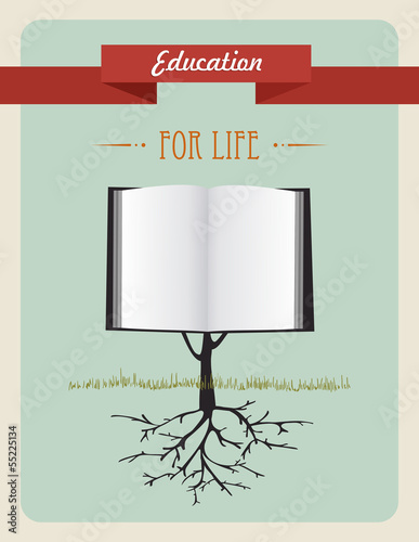 Education tree book concept.