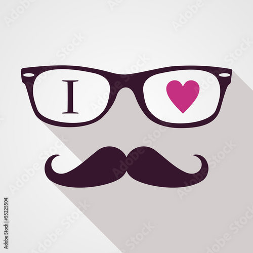 Vintage hipsters icons face.