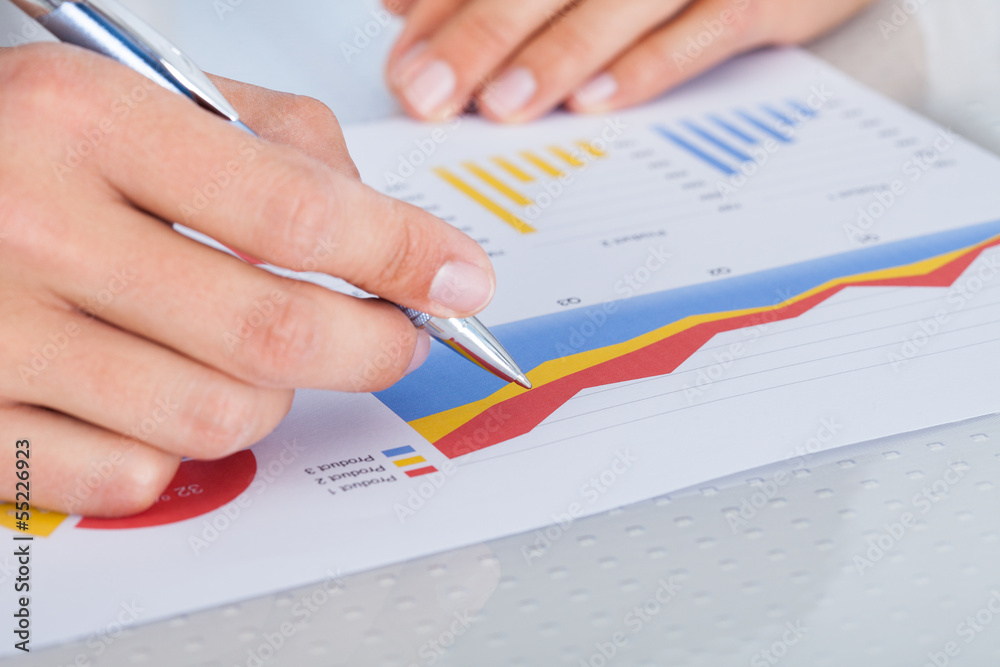 Businessman Writing On Graph Businessman Writing On Graph