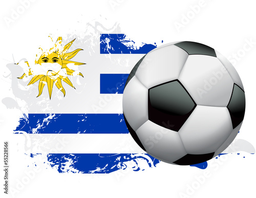 Uruguay Soccer Grunge Design
