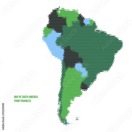 Map of South America from Triangles