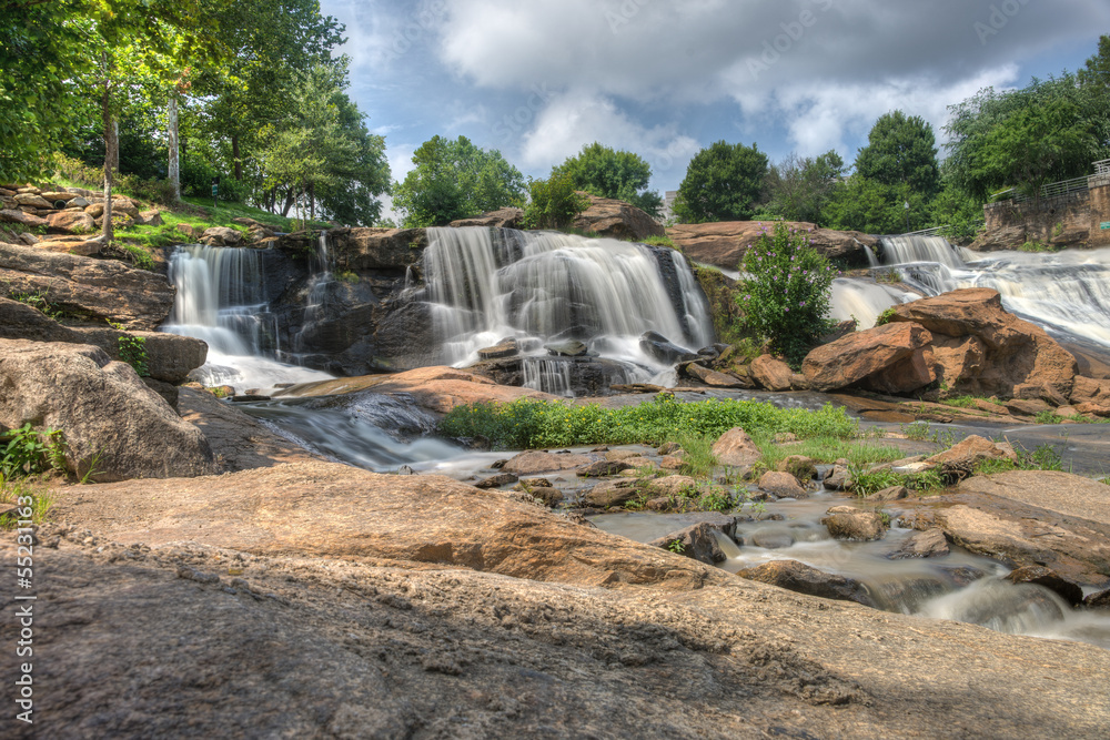 Obraz premium HDR Falls Park on The Reedy River