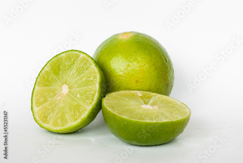 lime on a white background