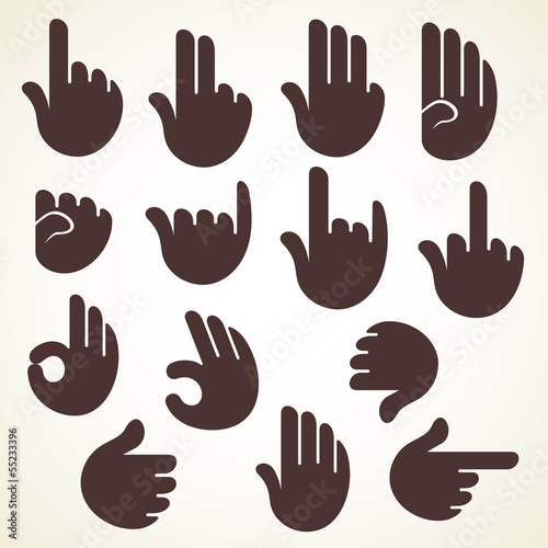 creative sign or signal show by hand finger