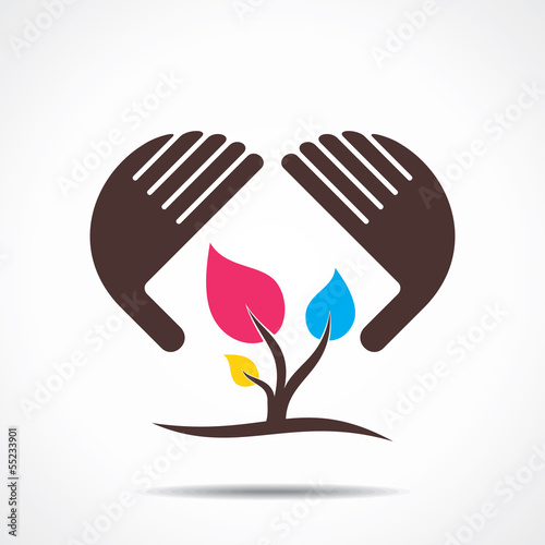 secure or save nature icon concept