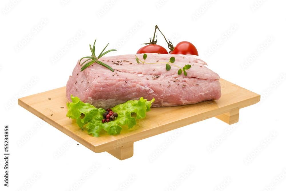 Raw pork meat