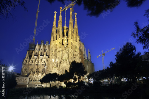 Sagrada Familia at night, dream of Gaudi.