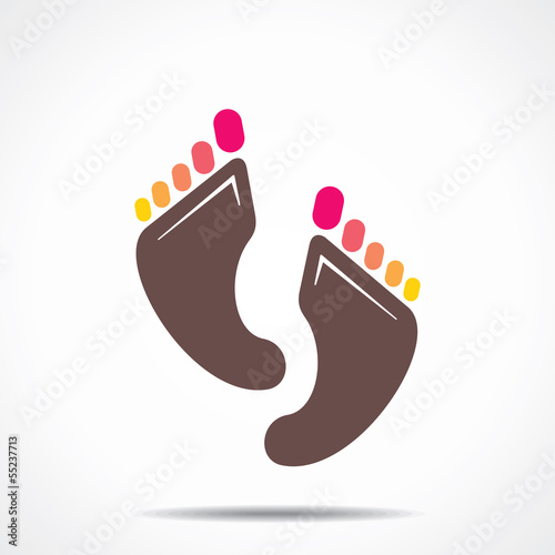 creative foot stock vector