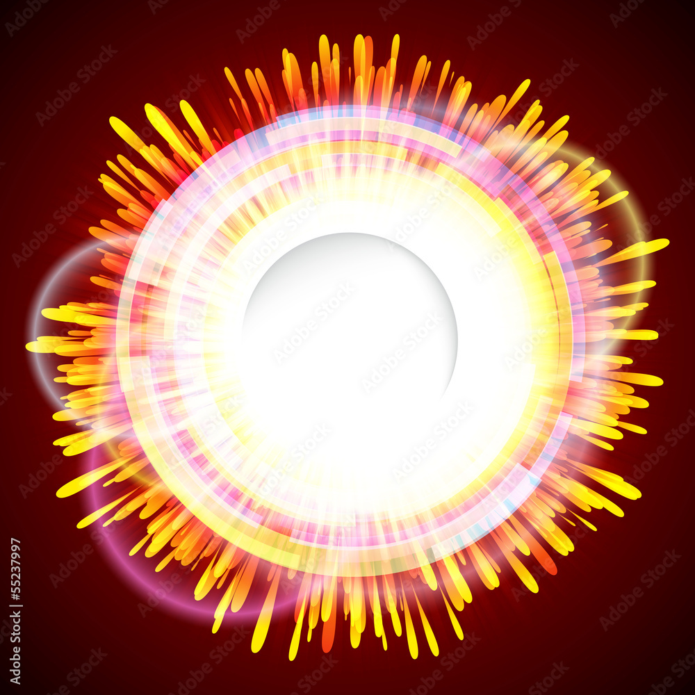 Abstract digital background with a round space for your text.