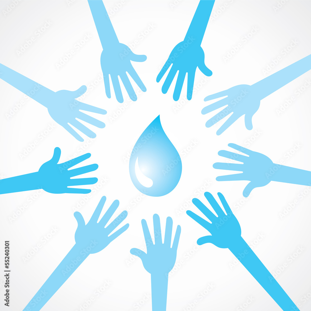 Fototapeta premium save water concept background