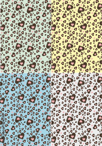 onça corações cores