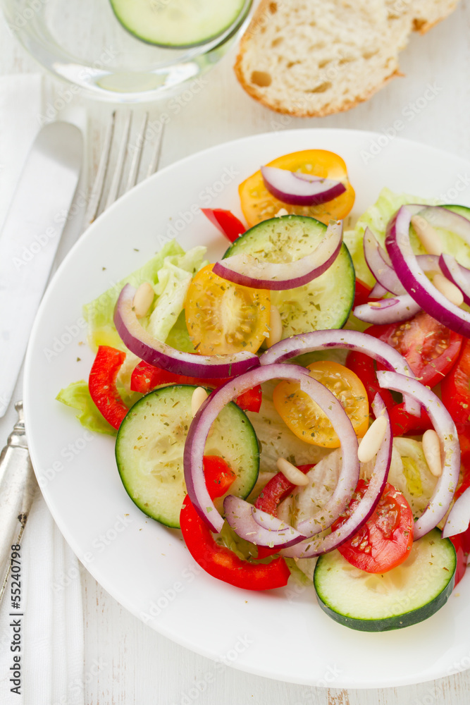 vegetable salad with pine nuts vegetable salad with pine nuts