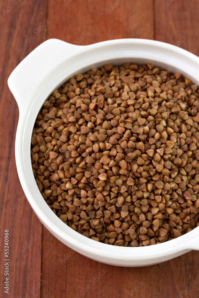 buckwheat in white bowl
